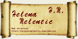 Helena Melentić vizit kartica